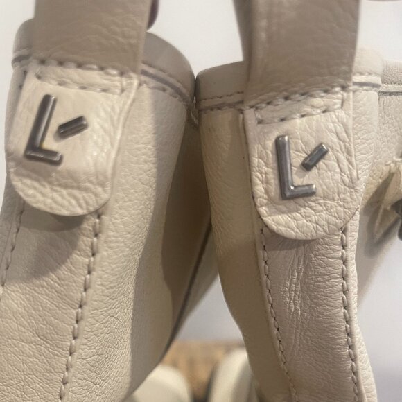 Larroude Lesther Hardy Boot Western Buckle Moto In Natural, Size 8 - Picture 8 of 13